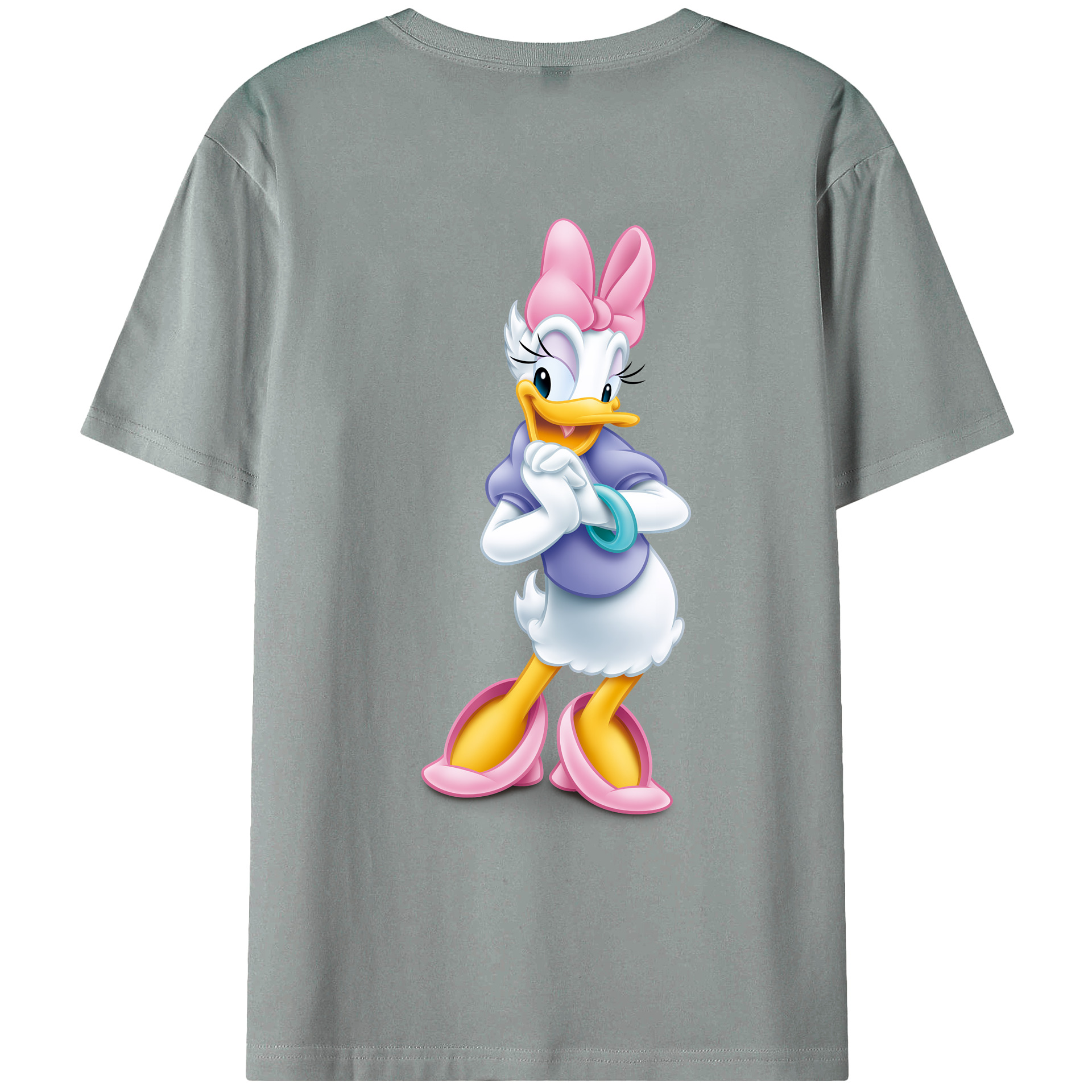 （画像用） ミッキーマウス Mickey Mouse 綿100％ メンズ半袖Tシャツ（バックプリント） 通気性